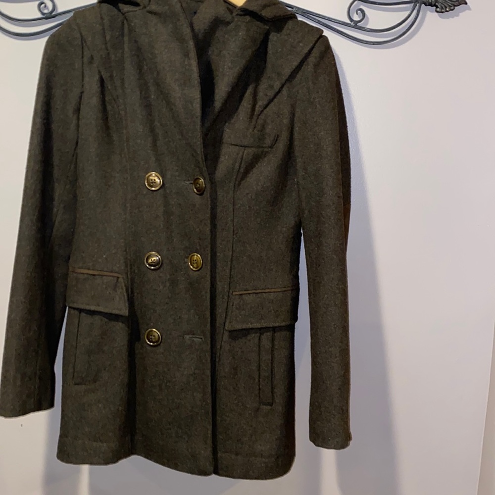 Belle vere wool blend pea style coat